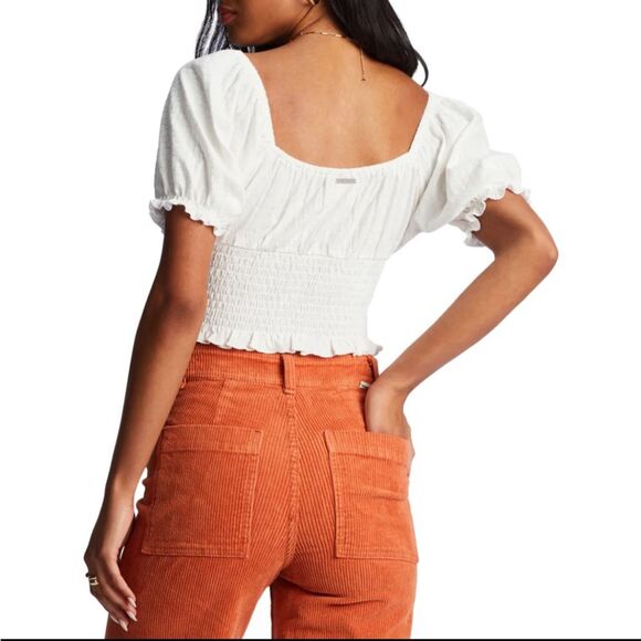 Billabong Women's Love Song Puff Sleeve Top - Picture 2 of 16